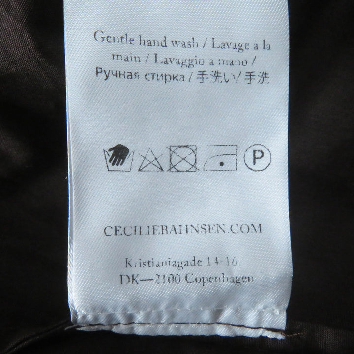 極美品◎CECILIE BAHNSEN セシリーバンセン 1577-343-8672 パフスリーブ ドレス／ワンピース ダークブラウン 6 正規品 レディース