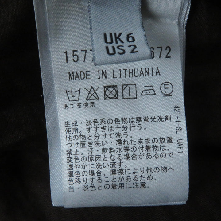 極美品◎CECILIE BAHNSEN セシリーバンセン 1577-343-8672 パフスリーブ ドレス／ワンピース ダークブラウン 6 正規品 レディース