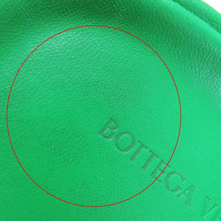 美品◎BOTTEGAVENETA ボッテガヴェネタ パデッド キルティング レザー フラットサンダル グリーン 36 イタリア製 レディース