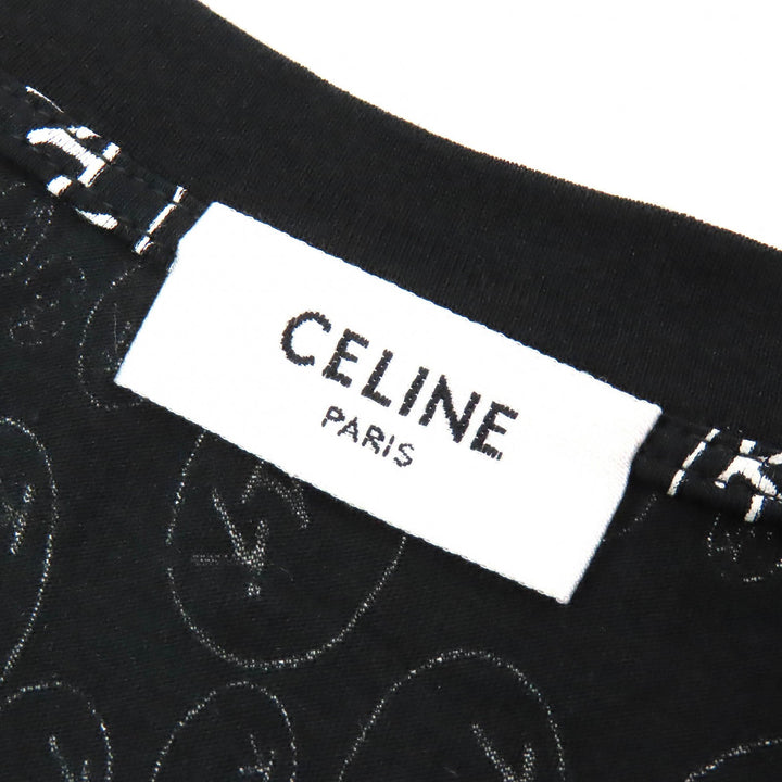 極美品△CELINE Christian Marclay セリーヌ クリスチャンマークレー 19SS 2X008388E コットン 総柄 クルーネック 半袖Ｔシャツ S 正規品