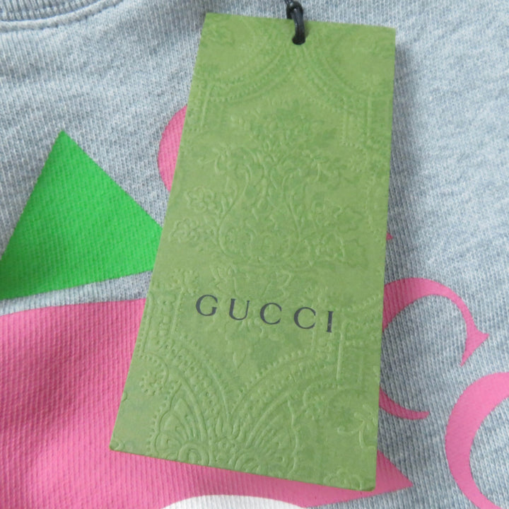 未使用品☆GUCCI グッチ 23SS 717404 コットン インターロッキングGプリント 長袖 スウェット グレー S イタリア製 正規品 レディース