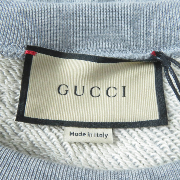 未使用品☆GUCCI グッチ 23SS 717404 コットン インターロッキングGプリント 長袖 スウェット グレー S イタリア製 正規品 レディース
