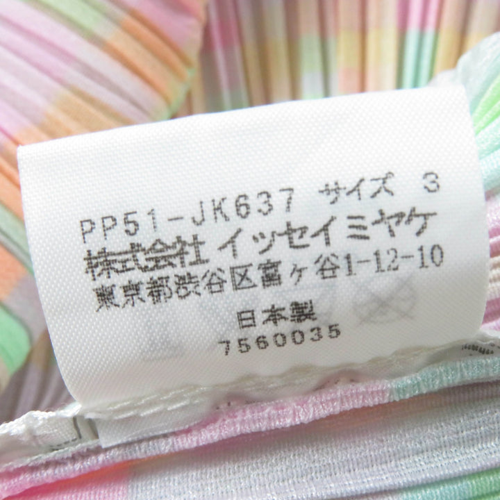 美品☆PLEATS PLEASE プリーツプリーズ イッセイミヤケ PP51-JK637 チェック柄 ノースリーブ チュニック ワンピース マルチ 3 正規品