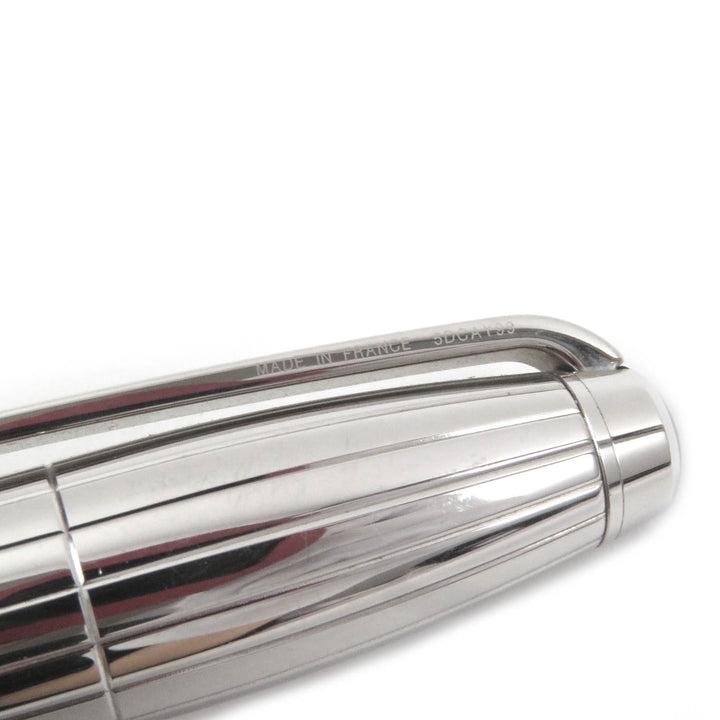 良品□Dupont デュポン フィデリオ ペン先14K Fニブ キャップ式 万年筆 ペン ステーショナリー ブラック シルバー フランス製 メンズ