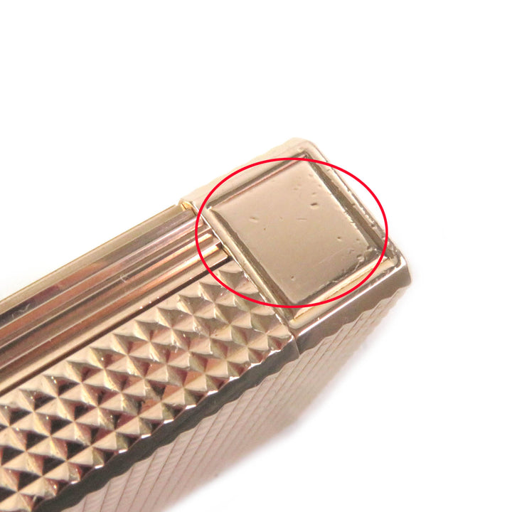 美品□Dupont デュポン ライン1 ロング ダイヤモンドヘッド 喫煙具 ガスライター ピンクゴールド フランス製 メンズ 着火確認済み