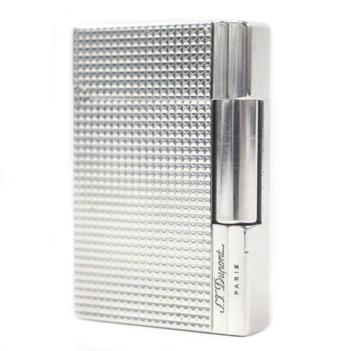 良品□Dupont デュポン ギャッツビー ダイヤモンドヘッド ガスライター 喫煙具 シルバー フランス製 メンズ レディース 着火確認済み