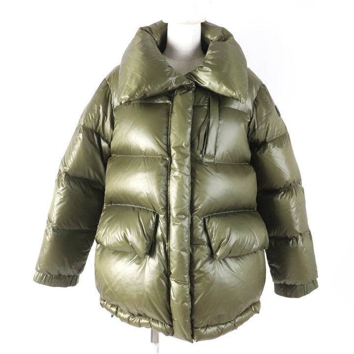 美品☆WOOLRICH ウールリッチ WWCPS2786 ALIQUIPPA PUFFY JACKET アルキッパパフィー ダウンジャケット カーキ S 正規品 レディース