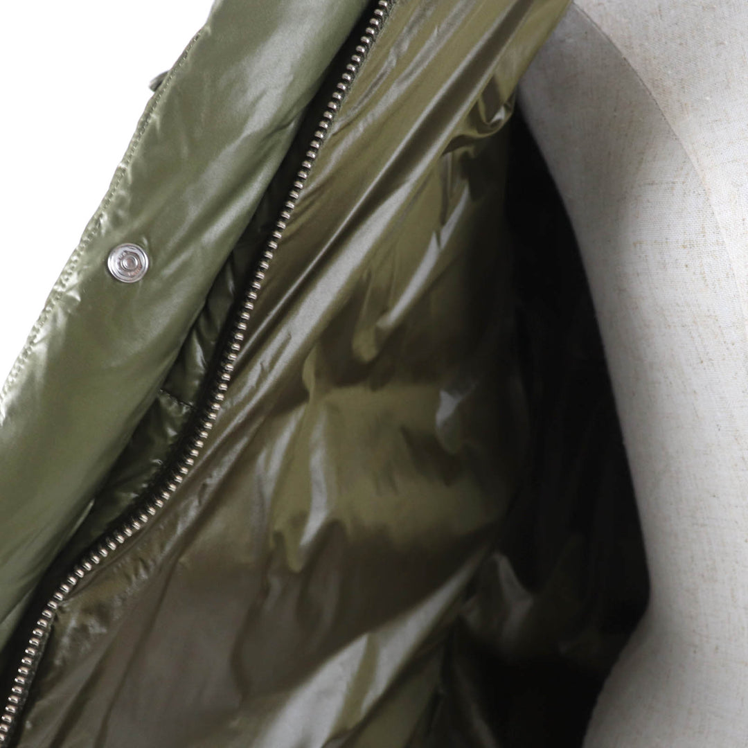 美品☆WOOLRICH ウールリッチ WWCPS2786 ALIQUIPPA PUFFY JACKET アルキッパパフィー ダウンジャケット カーキ S 正規品 レディース