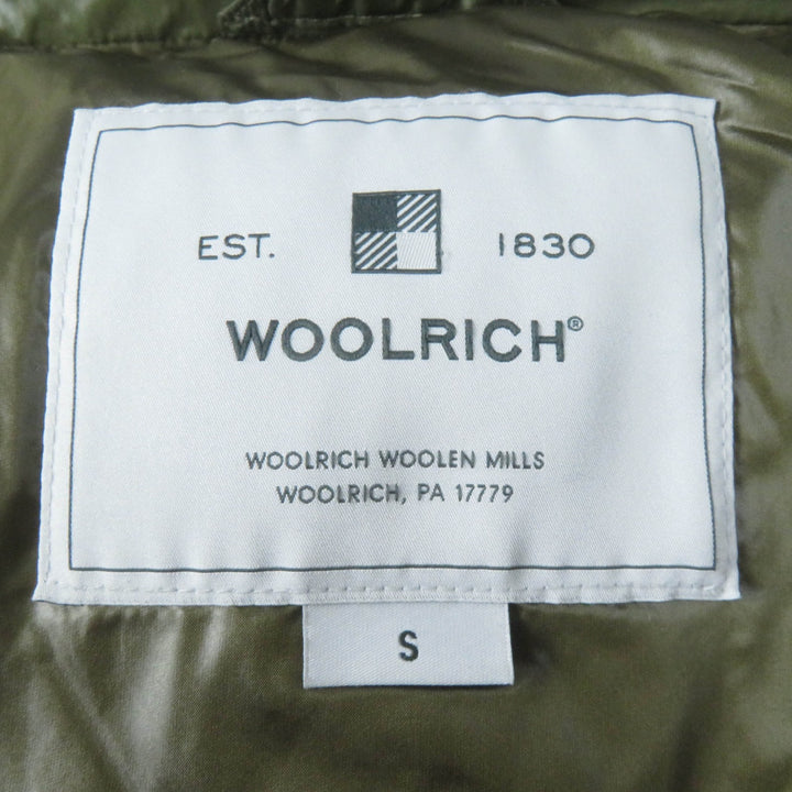 美品☆WOOLRICH ウールリッチ WWCPS2786 ALIQUIPPA PUFFY JACKET アルキッパパフィー ダウンジャケット カーキ S 正規品 レディース