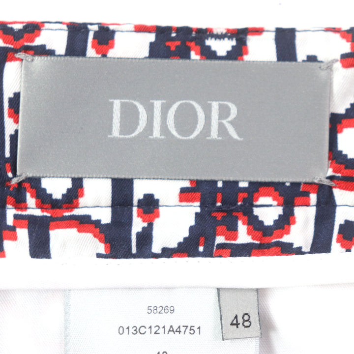 極美品▼DIOR ディオール オム 20SS 013C121A4751 シルク100% オブリークピクセル バミューダパンツ ショートパンツ 48 正規品 メンズ