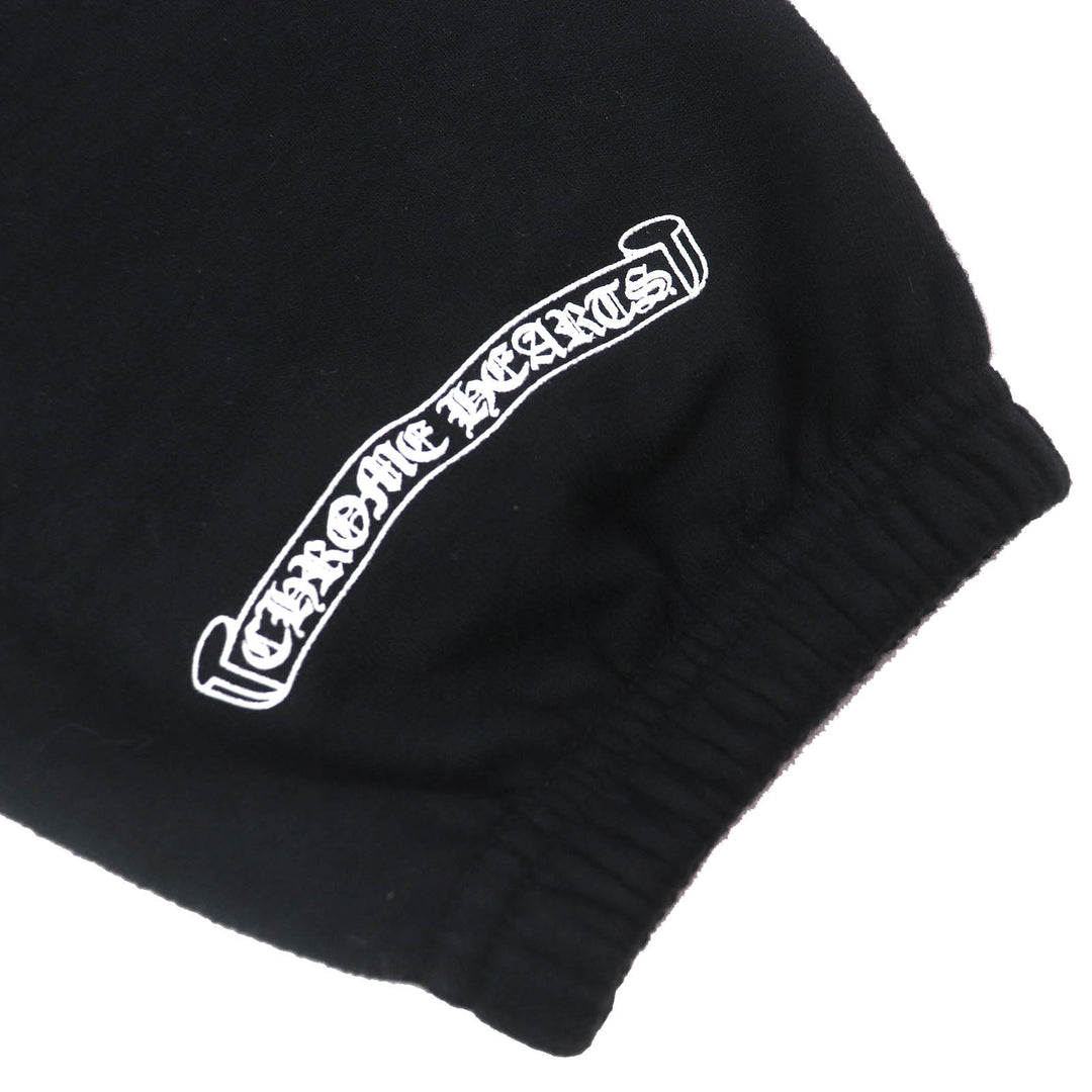 良品△CHROME HEARTS クロムハーツ 2214-304-9055 コットン100％ セメタリークロス スウェットパンツ ジョガーパンツ ブラック S 正規品