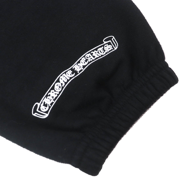 良品△CHROME HEARTS クロムハーツ 2214-304-9055 コットン100％ セメタリークロス スウェットパンツ ジョガーパンツ ブラック S 正規品