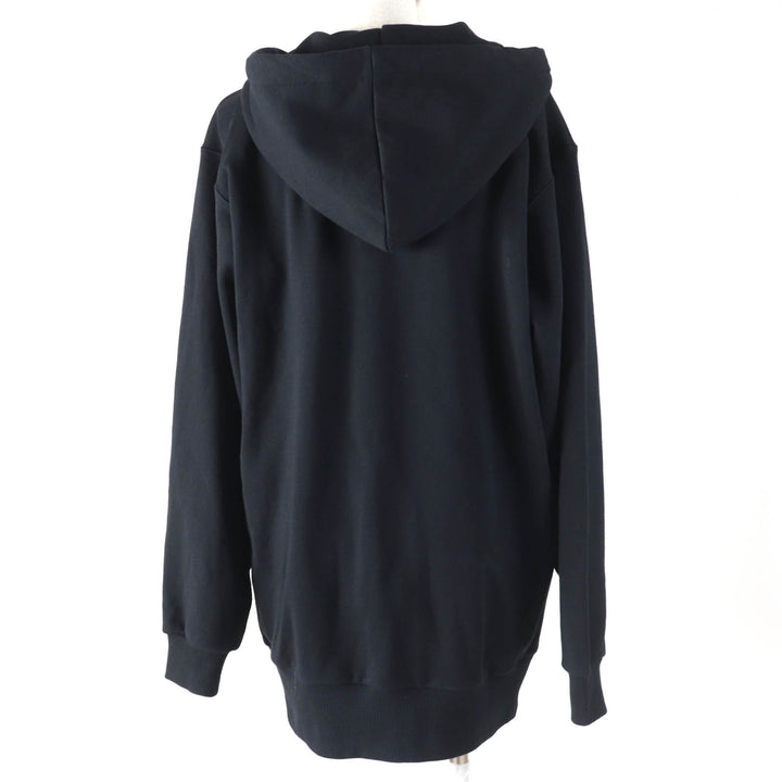 美品☆CELINE セリーヌ 24SS 2Y70F6700Q クラック加工 コットンフリース オーバーサイズ フーディ パーカー S 正規品 定価170500円