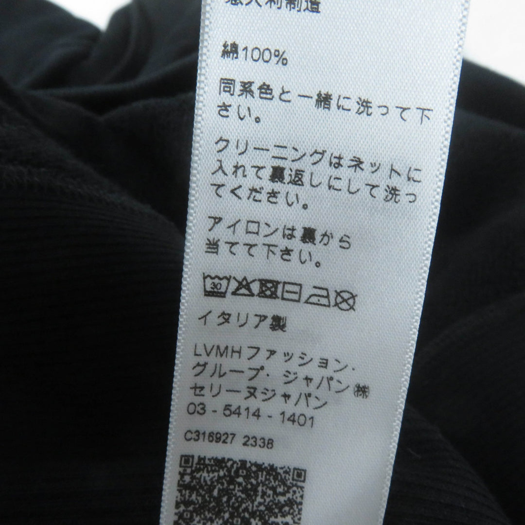 美品☆CELINE セリーヌ 24SS 2Y70F6700Q クラック加工 コットンフリース オーバーサイズ フーディ パーカー S 正規品 定価170500円