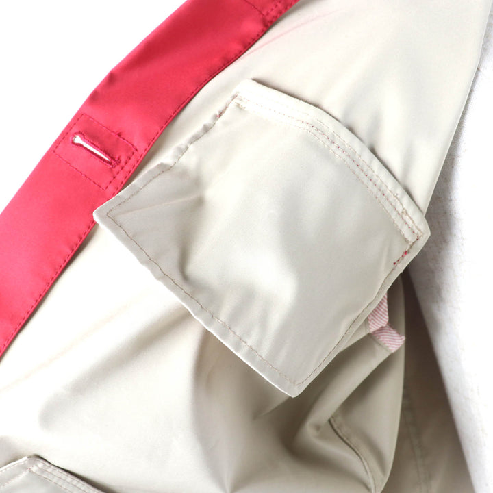 美品★Loro Piana ロロピアーナ ロゴボタン・ポケット付 ブルゾン ジャケット アウター レッド 44 イタリア製 レディース