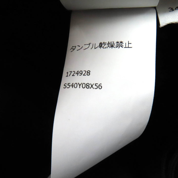未使用品★LOEWE ロエベ S540Y08X56 膝丈 ペプラム スカート ボトムス ブラック 34 イタリア製 正規品 レディース 定価107800円