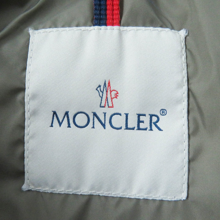 美品◎MONCLER モンクレール FLAMMETTE フラメッテ 美シルエット ワッペン・フード付 ロング ダウンコート ベージュ 00 正規品 レディース
