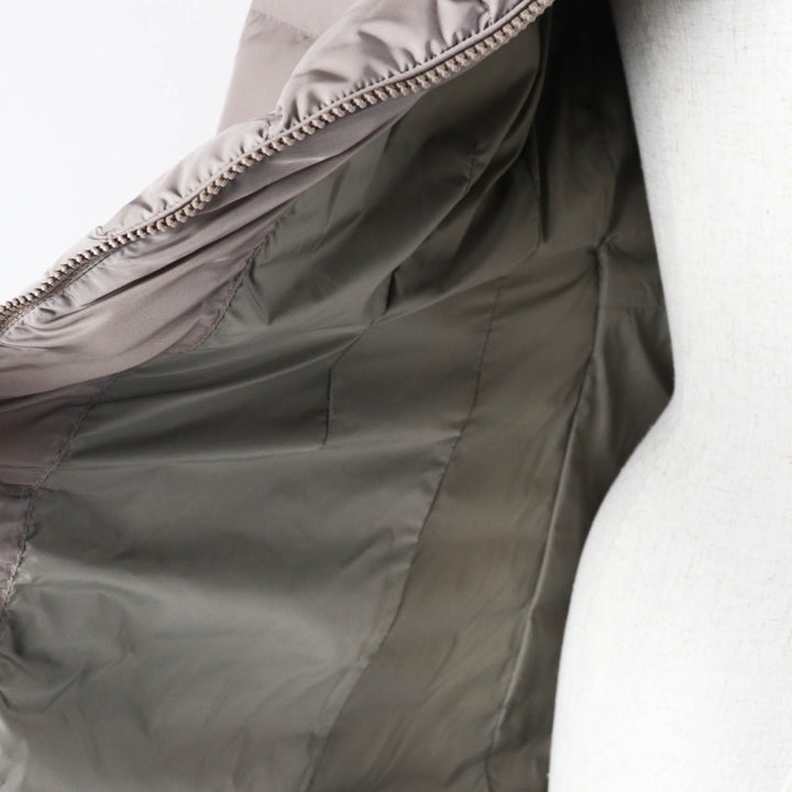 美品◎MONCLER モンクレール FLAMMETTE フラメッテ 美シルエット ワッペン・フード付 ロング ダウンコート ベージュ 00 正規品 レディース