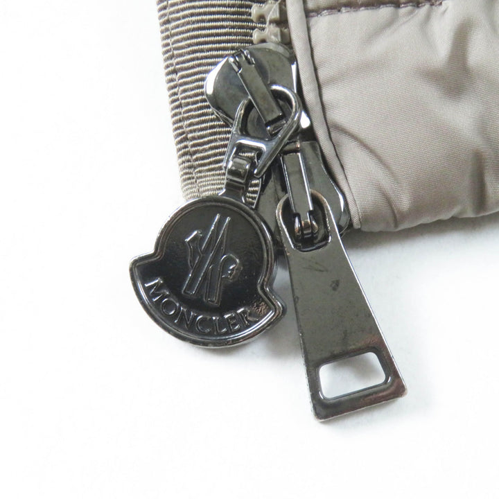 美品◎MONCLER モンクレール FLAMMETTE フラメッテ 美シルエット ワッペン・フード付 ロング ダウンコート ベージュ 00 正規品 レディース