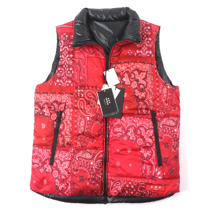 未使用品▼TATRAS タトラス 20AW MTAT20A4729-D AGATONE アガトーネ ペイズリー柄 ワッペン付き リバーシブル ダウンベスト 2 正規品