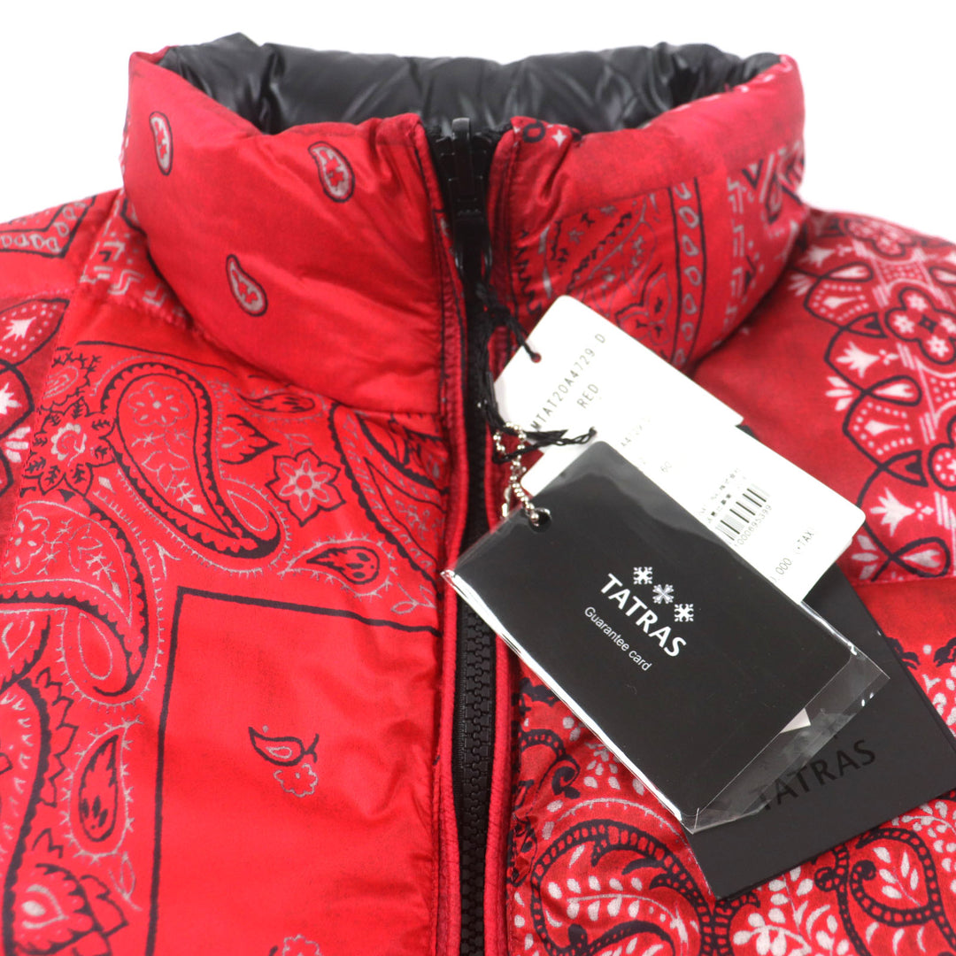未使用品▼TATRAS タトラス 20AW MTAT20A4729-D AGATONE アガトーネ ペイズリー柄 ワッペン付き リバーシブル ダウンベスト 2 正規品