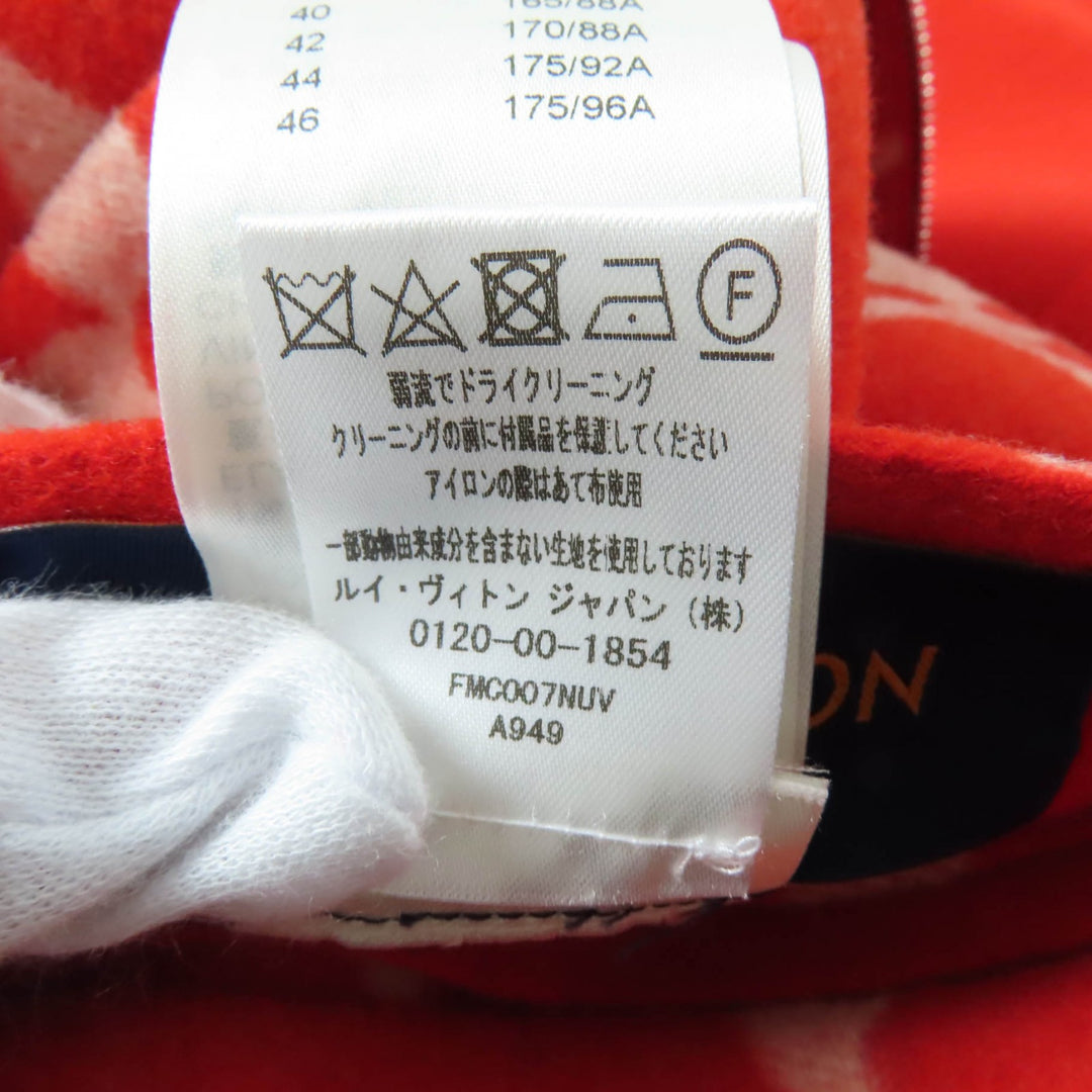 極美品★ルイヴィトン 22SS シルク混 リバーシブル ジャイアントモノグラム レザー使い フーデッド コート 38 ハンガー・ガーメント付