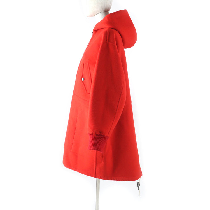極美品★ルイヴィトン 22SS シルク混 リバーシブル ジャイアントモノグラム レザー使い フーデッド コート 38 ハンガー・ガーメント付