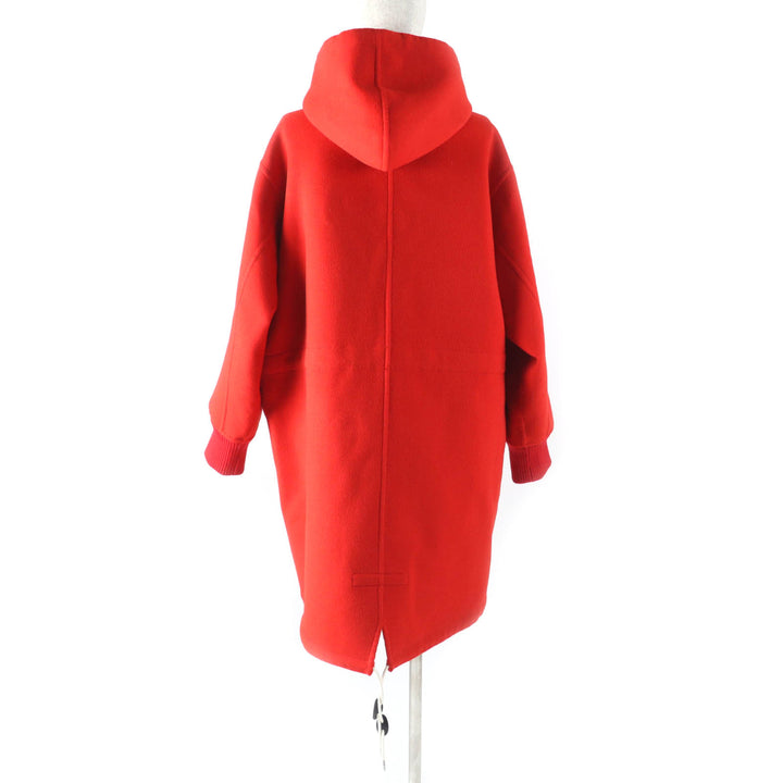 極美品★ルイヴィトン 22SS シルク混 リバーシブル ジャイアントモノグラム レザー使い フーデッド コート 38 ハンガー・ガーメント付