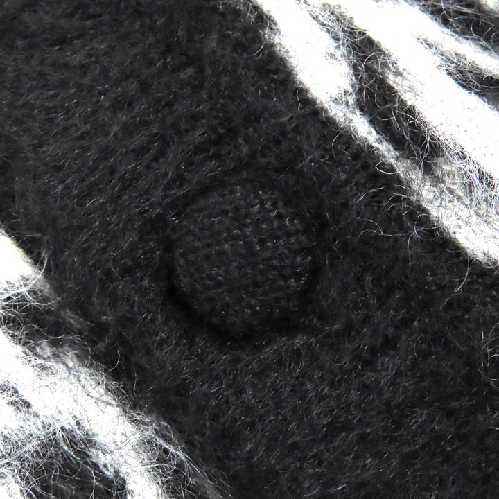 極美品△SAINT LAURENT PARIS サンローランパリ 21AW 690064 Mohair Cardigan 総柄 モヘア カーディガン オーバーサイズ XS 正規品