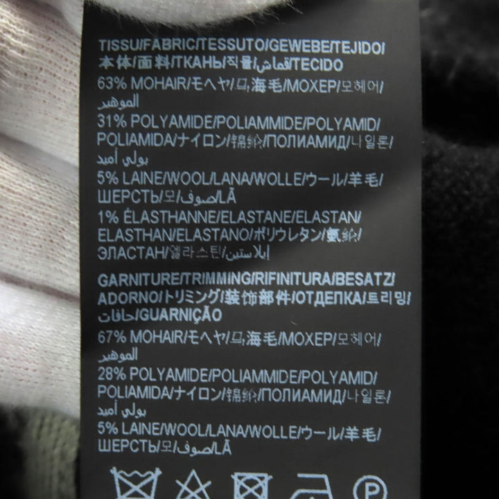 極美品△SAINT LAURENT PARIS サンローランパリ 21AW 690064 Mohair Cardigan 総柄 モヘア カーディガン オーバーサイズ XS 正規品