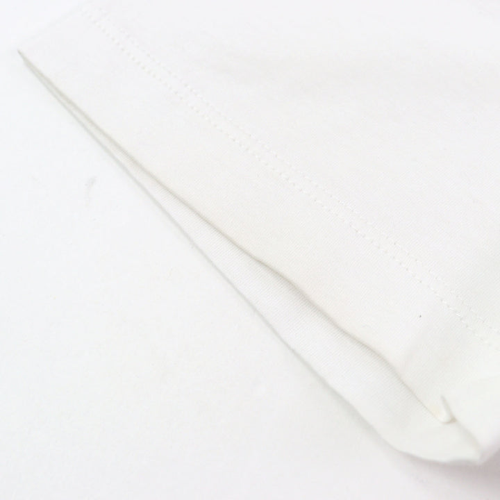 極美品○PRADA プラダ 24SS UJN884 コットン100% ロゴ刺繍 クルーネック 半袖Ｔシャツ カットソー ホワイト XS 正規品 メンズおすすめ