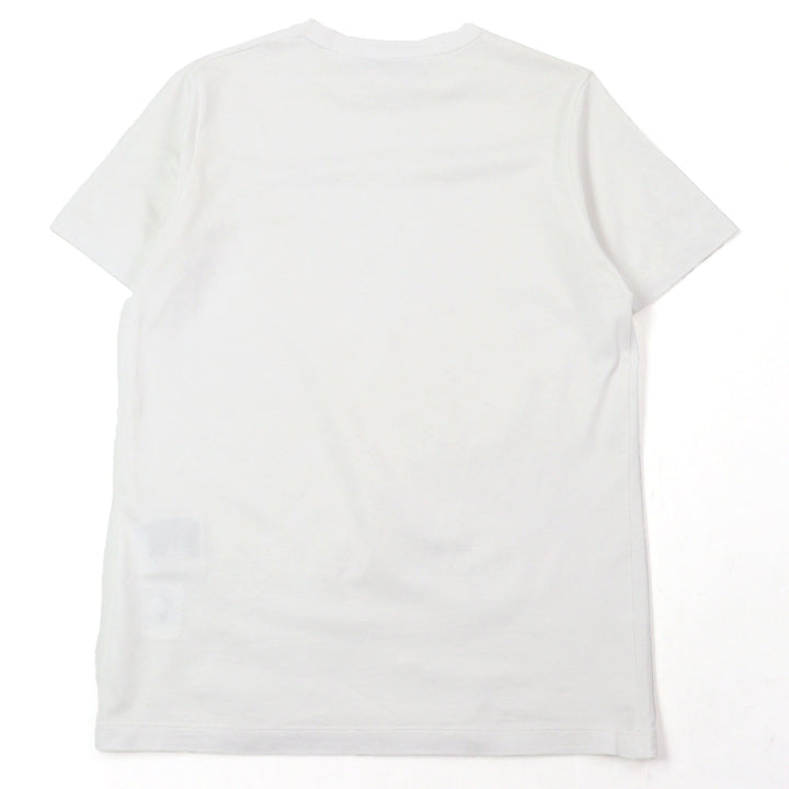 極美品○PRADA プラダ 24SS UJN884 コットン100% ロゴ刺繍 クルーネック 半袖Ｔシャツ カットソー ホワイト XS 正規品 メンズおすすめ