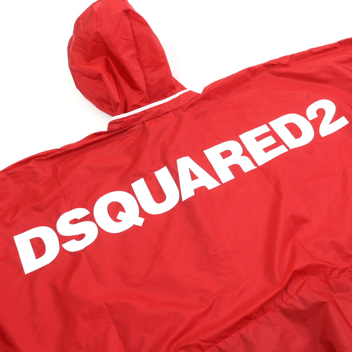 極美品○DSQUARED2 ディースクエアード S75AM0770 バックロゴ カンガルーポケット ウィンドブレーカー ナイロンジャケット 38 正規品