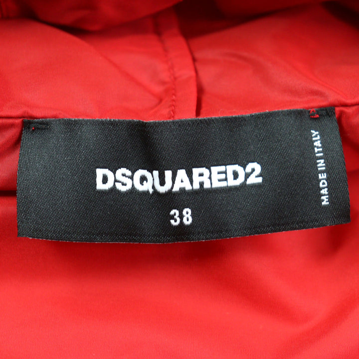 極美品○DSQUARED2 ディースクエアード S75AM0770 バックロゴ カンガルーポケット ウィンドブレーカー ナイロンジャケット 38 正規品