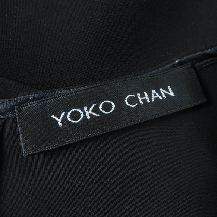 美品☆YOKO CHAN ヨーコチャン YCB-219-127 フェイクパール付 ノースリーブ ブラウス ブラック 　38 日本製 正規品 レディース