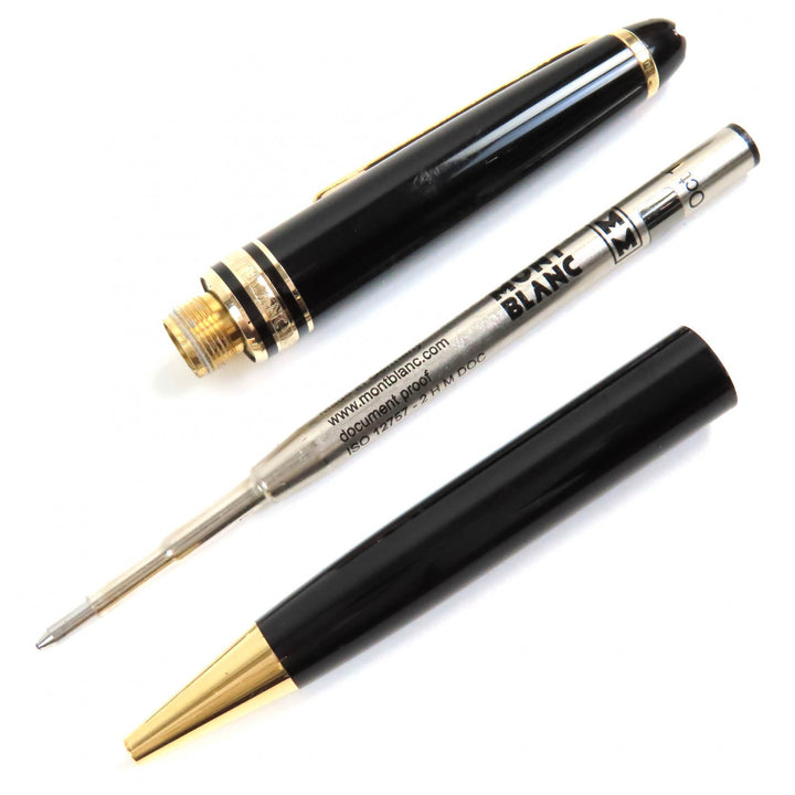 良品△MONTBLANC モンブラン マイスターシュテュック クラシック PIX ホワイトスター ツイスト式 ボールペン 黒 ゴールド 筆記確認済み