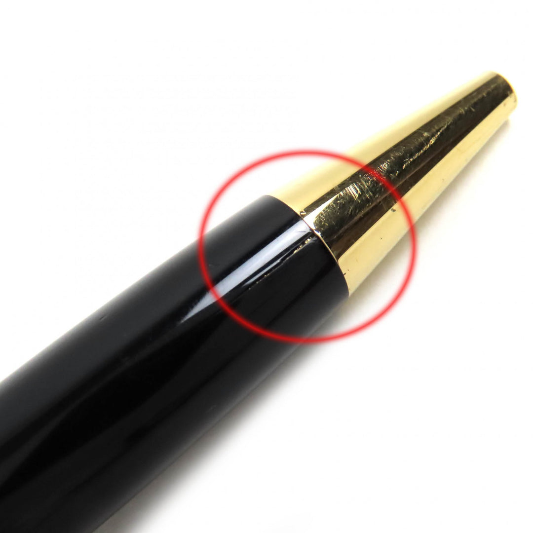 良品△MONTBLANC モンブラン マイスターシュテュック クラシック PIX ホワイトスター ツイスト式 ボールペン 黒 ゴールド 筆記確認済み