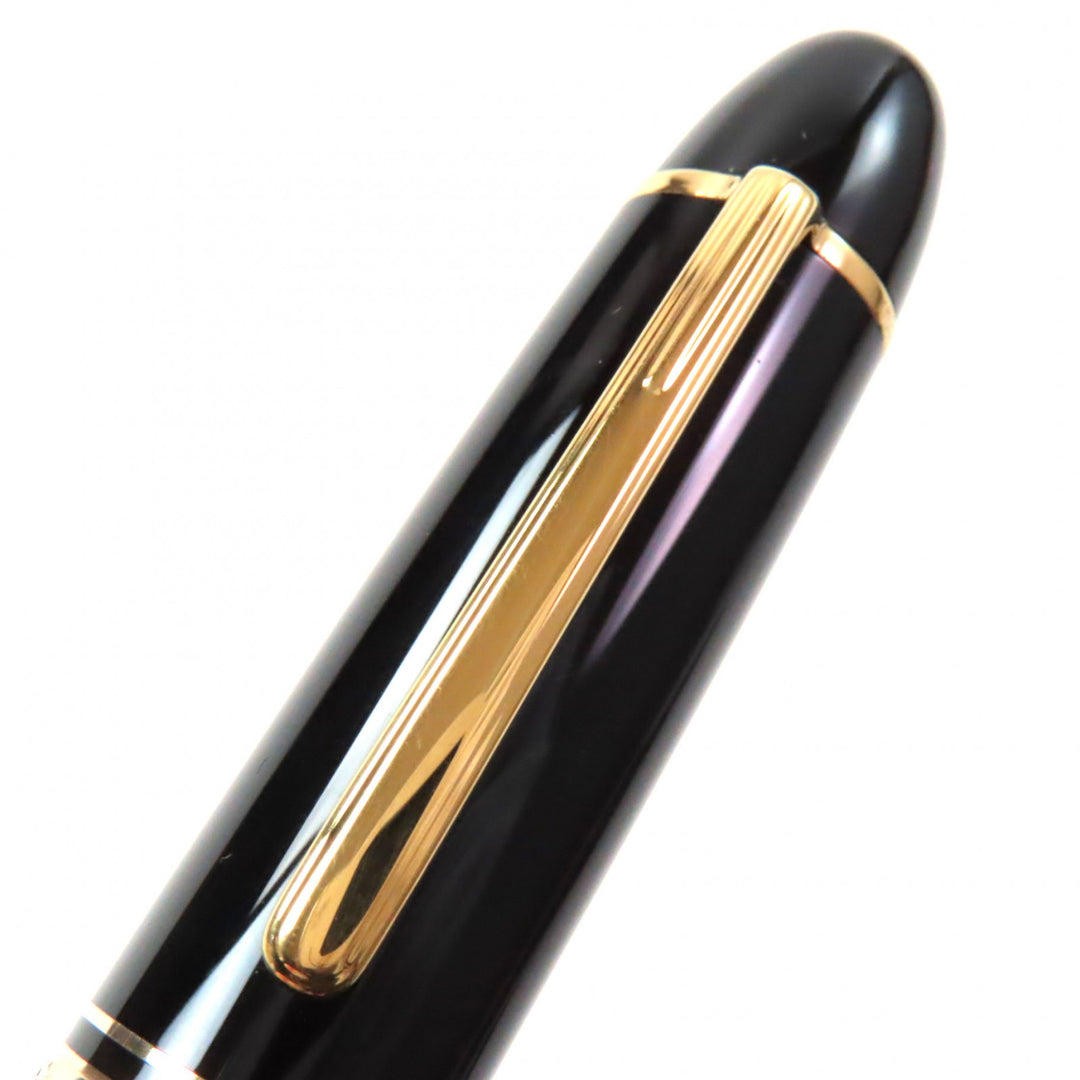 極美品▼MONTBLANC モンブラン マイスターシュテュック ペン先18K Bニブ ホワイトスター 万年筆 ブラック ゴールド ドイツ製 メンズ