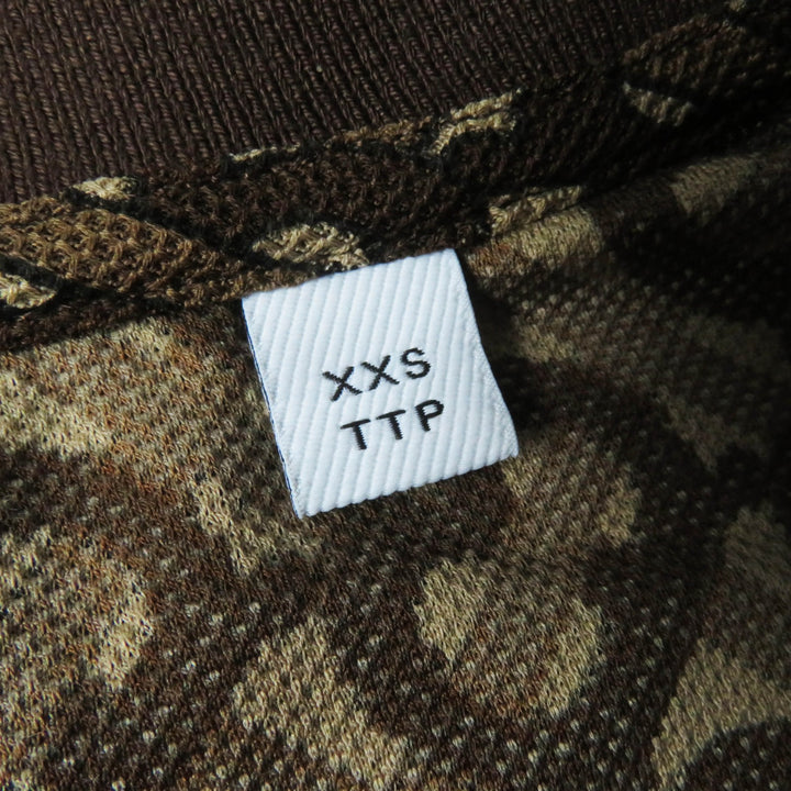 美品◎BURBERRY バーバリー 8018544 TBモノグラム ラバーロゴワッペン付き 半袖ポロシャツ ブラウン XXS 正規品 レディース