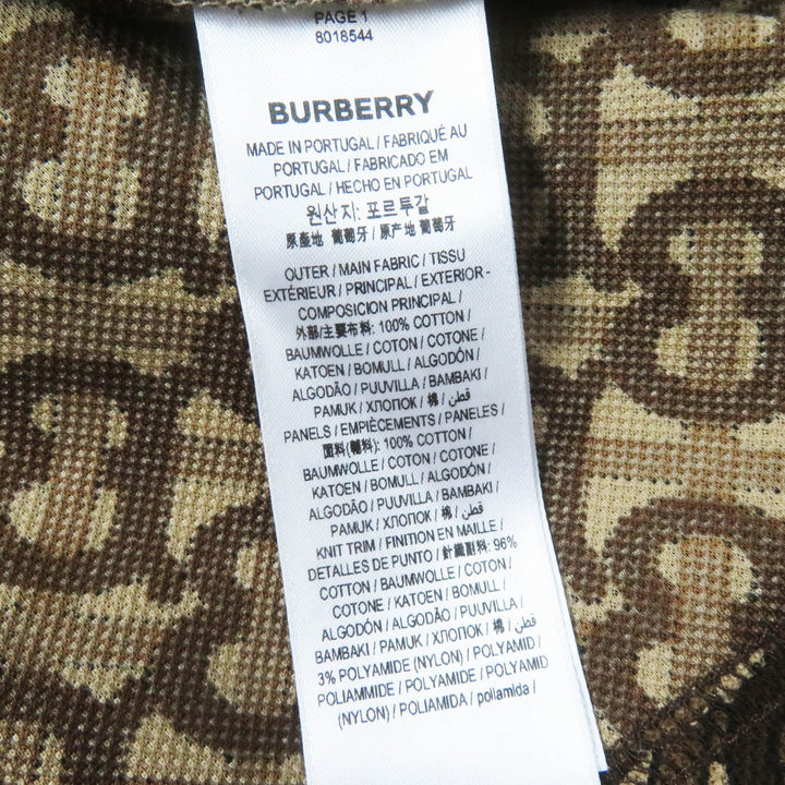 美品◎BURBERRY バーバリー 8018544 TBモノグラム ラバーロゴワッペン付き 半袖ポロシャツ ブラウン XXS 正規品 レディース