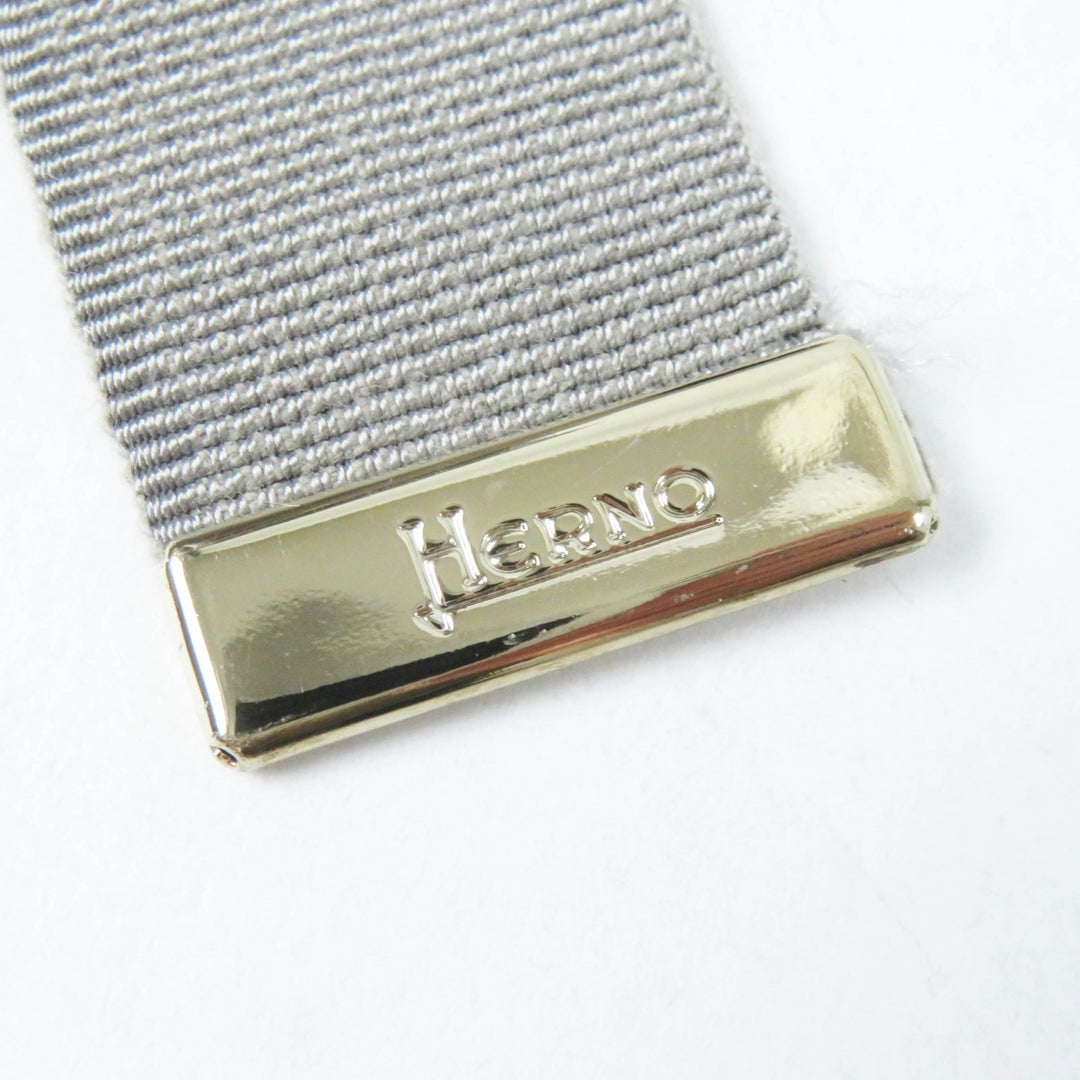極美品◎Herno ヘルノ 2019年製 PI0983D ウール ナイロン 切り替えデザイン ダウンコート グレー ベージュ 40 伊製 正規品 レディース