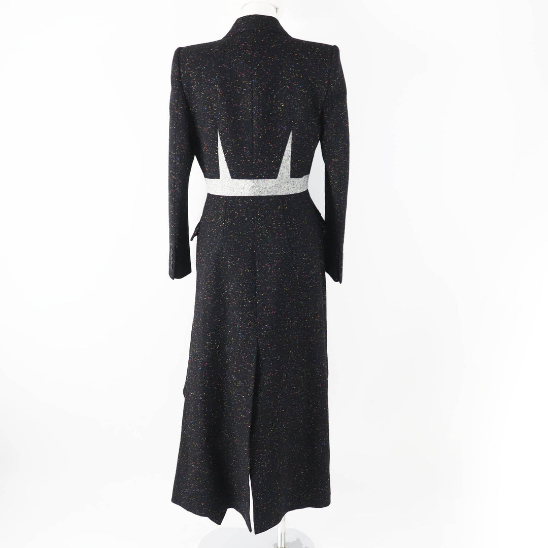 極美品◎Alexander McQueen アレキサンダーマックイーン 20AW 627522 ランウェイ着 アシンメトリー ロングツイードコート 40 定349000円