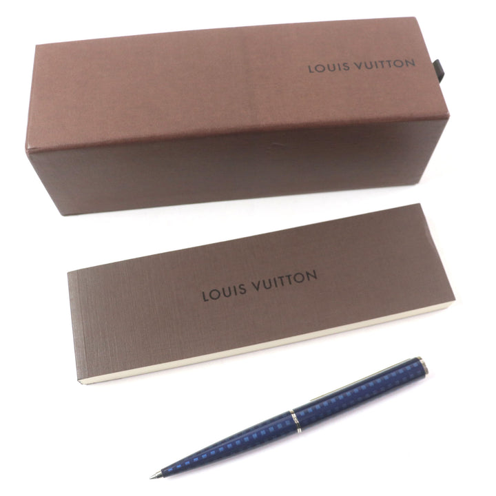 美品▼LOUIS VUITTON ルイヴィトン N79155 ジェットラック ツイスト式 ボールペン ネイビー シルバー ケース付 フランス製 筆記確認済み