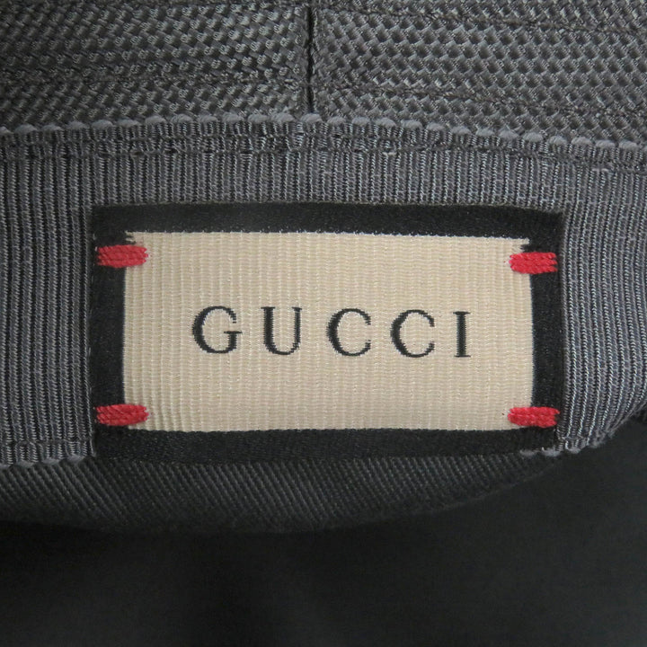 極美品□GUCCI グッチ 627115 Off The Grid GGロゴ総柄 レザーパイピング バケットハット 帽子 グレー S/57cm イタリア製 正規品 メンズ