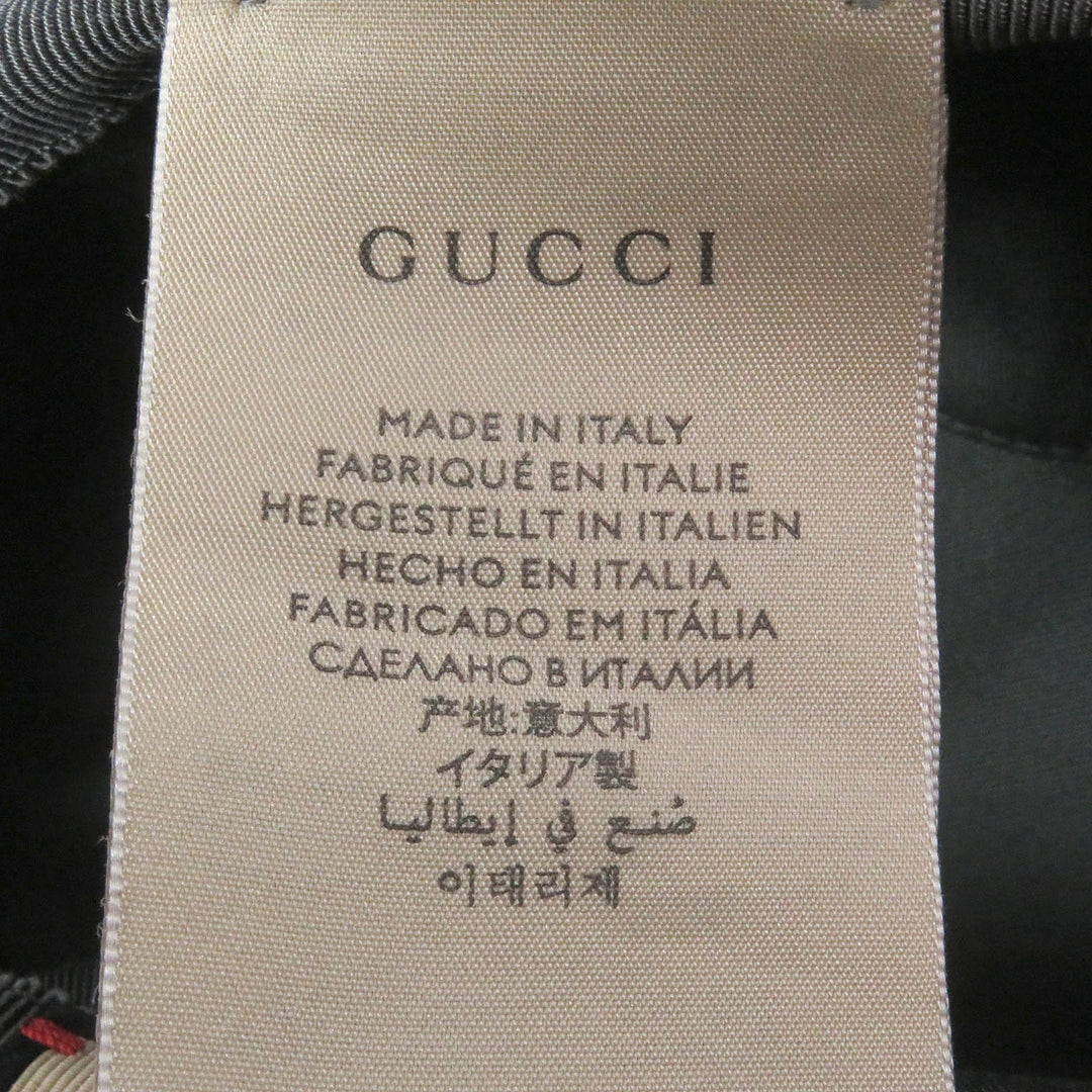 極美品□GUCCI グッチ 627115 Off The Grid GGロゴ総柄 レザーパイピング バケットハット 帽子 グレー S/57cm イタリア製 正規品 メンズ