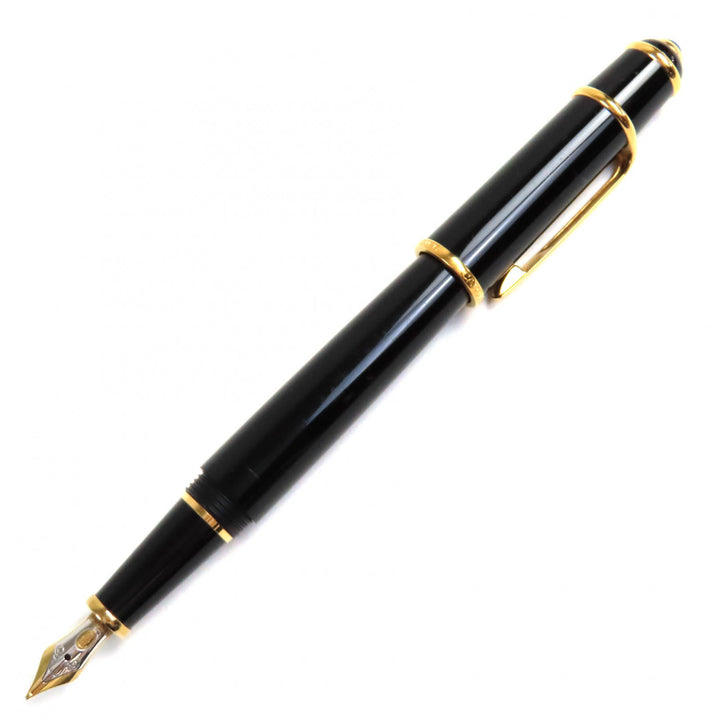 良品△Cartier カルティエ ディアボロ ドゥ カルティエ ペン先18K Mニブ ブルージェム 万年筆 ブラック ゴールド メンズ
