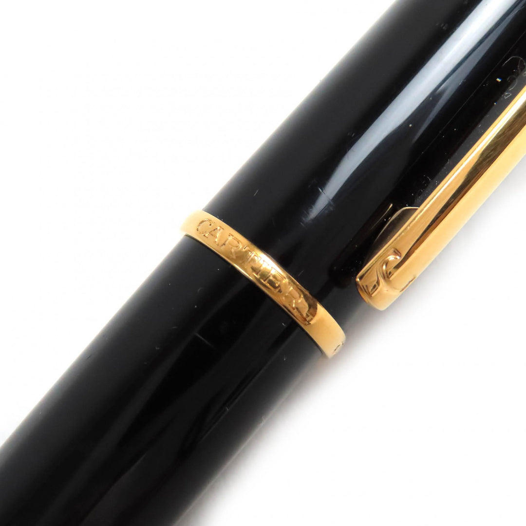 良品△Cartier カルティエ ディアボロ ドゥ カルティエ ペン先18K Mニブ ブルージェム 万年筆 ブラック ゴールド メンズ