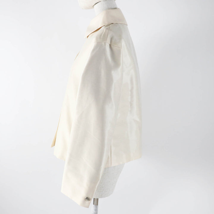 未使用品◎Aquascutum アクアスキュータム ホワイトレーベル ジャケット ライトベージュ 6 日本製 正規品 レディース 定価75000円