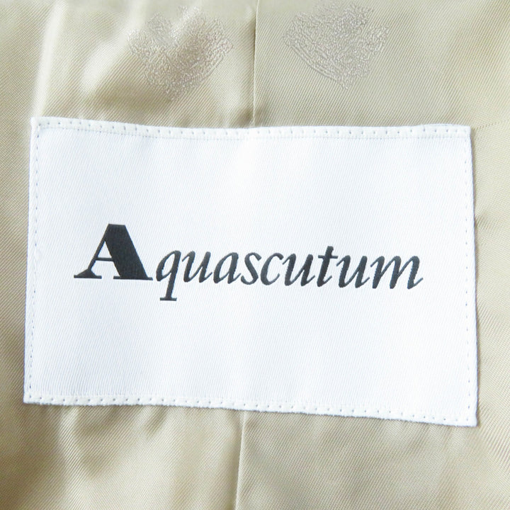 未使用品◎Aquascutum アクアスキュータム ホワイトレーベル ジャケット ライトベージュ 6 日本製 正規品 レディース 定価75000円