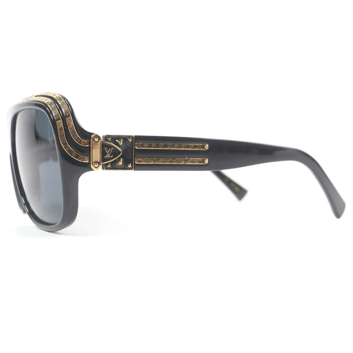 極美品□LOUIS VUITTON ルイヴィトン 2024年製 Z2516U サングラス・1.0 ミリオネア サングラス ノワール 63□16-140 伊製 定価123200円